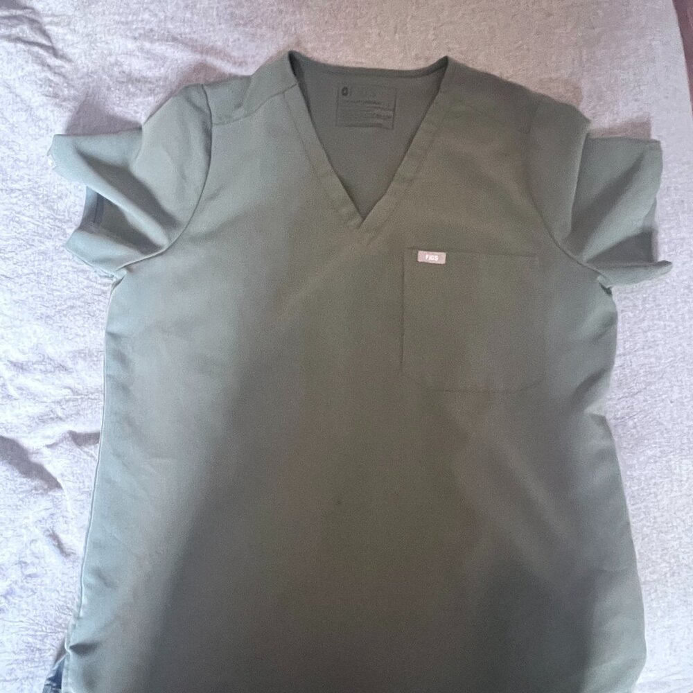 FIGS Catarina Scrub Top Moss - Large